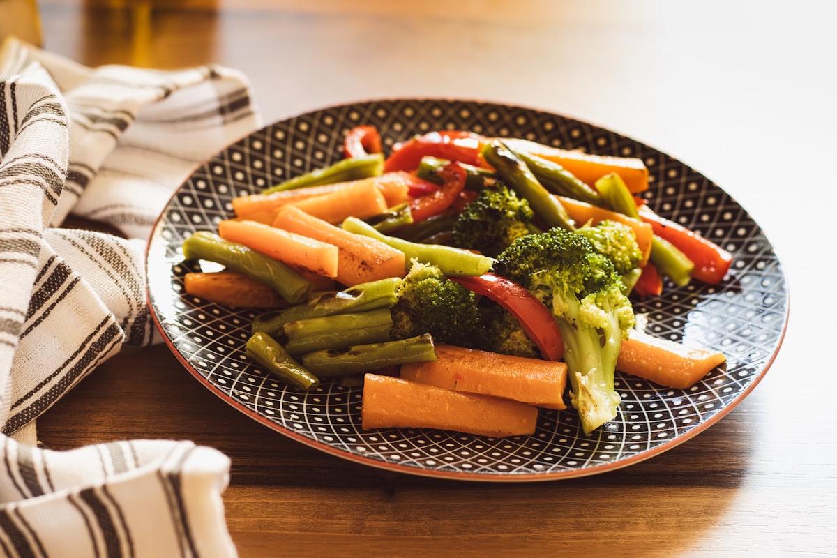 Leafy greens rich in iron and calcium